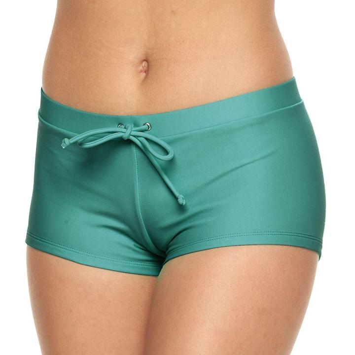 Mix And Match Solid Boyshort Bottoms, Size: Small, Green