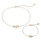 Lc Lauren Conrad Cubic Zirconia Marquise Chain Choker Necklace & Bracelet Set, Women's, Gold
