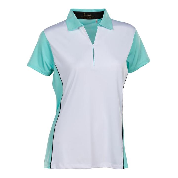 Plus Size Nancy Lopez Bee Short Sleeve Golf Polo, Women's, Size: 1xl, Turquoise/blue (turq/aqua)