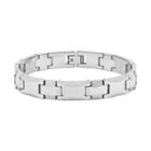 Men's Tungsten Carbide Bracelet, Size: 8.5, Silver