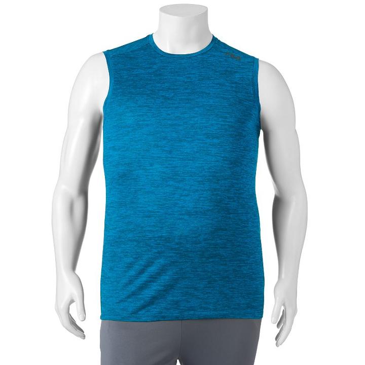 Big & Tall Fila Sport&reg; Tru-dry Space-dyed Performance Muscle Tee, Men's, Size: Xl Tall, Light Blue