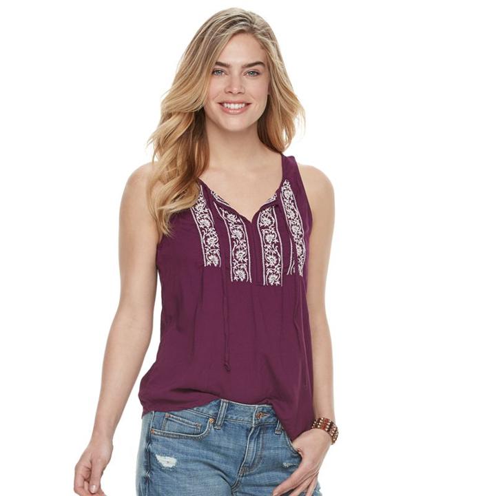 Petite Sonoma Goods For Life&trade; Challis Tank, Women's, Size: S Petite, Med Purple