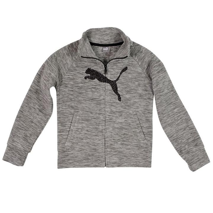 Girls 7-16 Puma Space-dye Full Zip Jacket, Girl's, Size: Xl, Grey Other