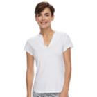 Women's Grand Slam White Short Sleeve Tennis Top, Size: Xl