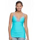 Women's Free Country Colorblock Underwire Tankini Top, Size: Small, Blue Other