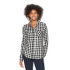 Juniors' So&reg; Twill Button-down Shirt, Girl's, Size: Xs, Black