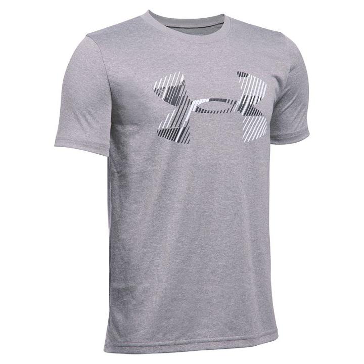 Boys 8-20 Under Armour Combo Logo Tee, Boy's, Size: Small, Dark Grey