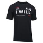 Men's Under Armour I Will Tee, Size: Large, Black
