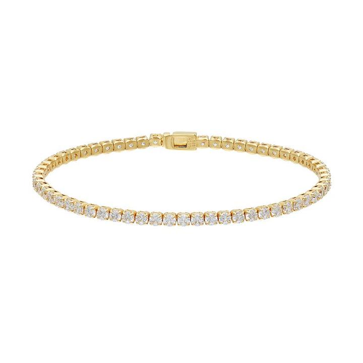 Primrose Sterling Silver Cubic Zirconia Tennis Bracelet, Women's, Size: 7.5, White