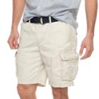 Big & Tall Sonoma Goods For Life&trade; Modern-fit Lightweight Twill Belted Cargo Shorts, Men's, Size: 44, Lt Beige