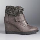 Simply Vera Vera Wang Women's Wedge Ankle Boots, Size: 7.5, Brt Green