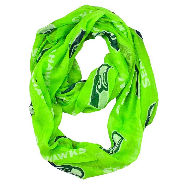 Seattle Seahawks Sheer Infinity Scarf, Women's, Green