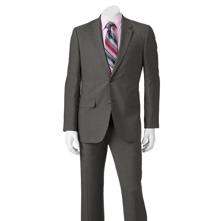 Men's Apt. 9&reg; Slim-fit Unhemmed Suit, Size: 41r 33, Med Grey
