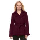 Juniors' J-2 Belted Double Breasted Coat, Teens, Size: Xl, Med Red