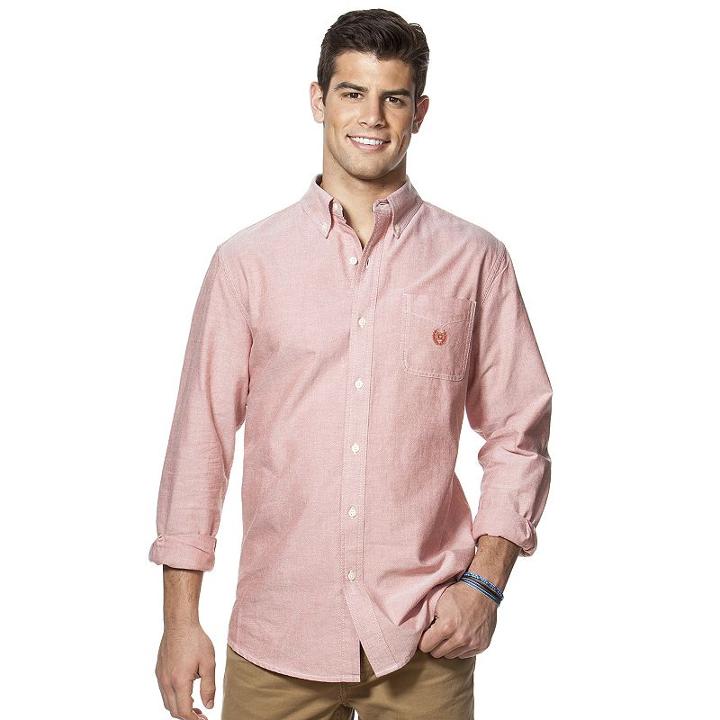 Big & Tall Chaps Classic-fit Oxford Button-down Shirt, Men's, Size: Xl Tall, Orange