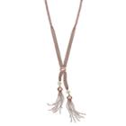 Simply Vera Vera Wang Fringe Swag Y Necklace, Women's, Beig/khaki