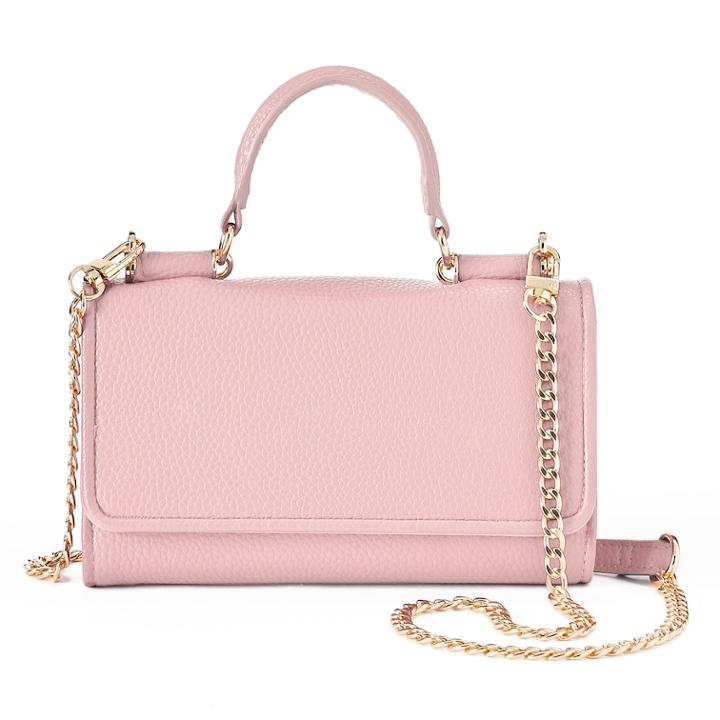 Deluxity Luna Crossbody Trifold Wallet, Women's, Light Pink