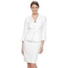 Women's Le Suit Circle Jacquard 3-button Suit Jacket & Pencil Skirt Set, Size: 8, Natural