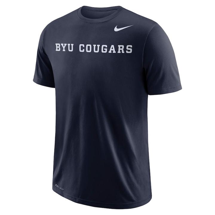 Men's Nike Byu Cougars Wordmark Tee, Size: Small, Blue (navy)