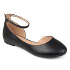 Journee Collection Astley Women's D'orsay Flats, Size: 7.5 Wide, Black