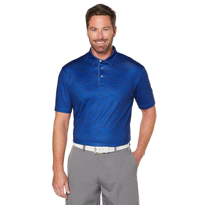 Men's Grand Slam Slim-fit Motionflow 360 Performance Golf Polo, Size: Large, Blue Other