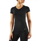 Women's Tommie Copper Recovery Compression V-neck Tee, Size: Small, Black