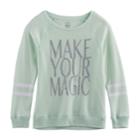 Girls 7-16 & Plus Size So&reg; Cozy Fleece Pullover Top, Size: 18 1/2, Lt Green