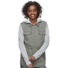 Juniors' Mudd&reg; Knit Sleeve Utility Jacket, Teens, Size: Large, Green