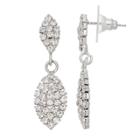 Simulated Crystal Marquise Nickel Free Double Drop Earrings, Women's, Multicolor
