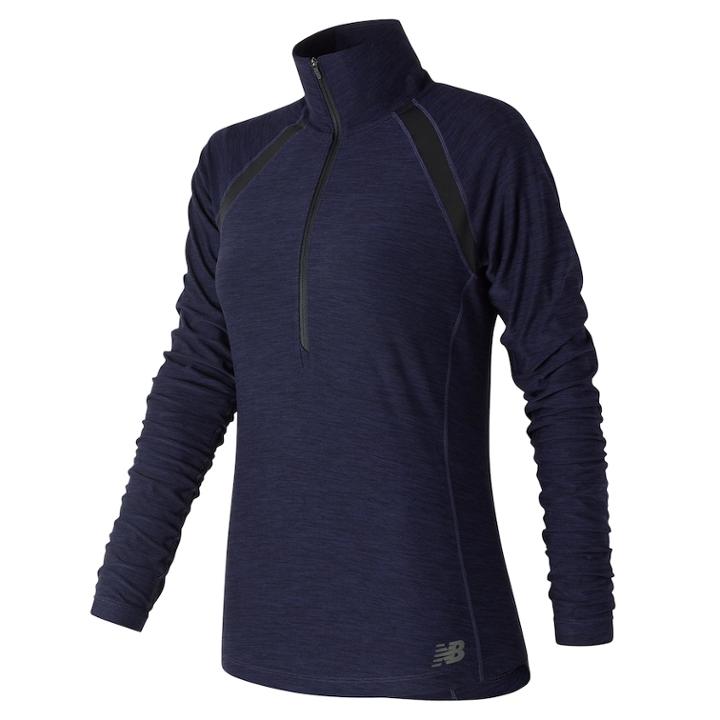 Women's New Balance Anticipate Half Zip Top, Size: Xl, Blue