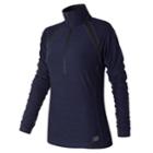 Women's New Balance Anticipate Half Zip Top, Size: Xl, Blue