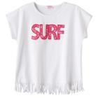 Girls 4-6x Design 365 Surf Fringe-hem Top, Girl's, Size: 6, White