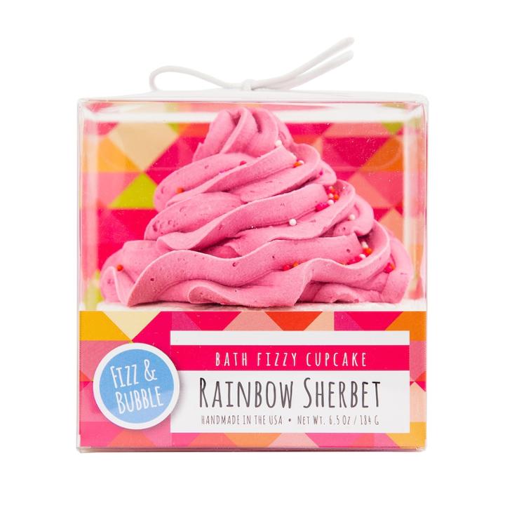 Fizz & Bubble Rainbow Sherbet Bath Fizzy Cupcake, Multicolor