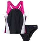 Girls 7-16 Speedo Infinity Splice Performance 2-pc. Tankini Set, Girl's, Size: 12, Pink