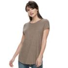 Women's Apt. 9&reg; Essential High-low Tunic, Size: Large, Dark Beige
