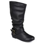 Journee Collection Shelley Women's Midcalf Boots, Girl's, Size: 9 Wc, Black