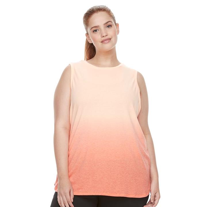 Plus Size Tek Gear&reg; Performance Easy Tank, Women's, Size: 3xl, Brt Orange