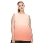 Plus Size Tek Gear&reg; Performance Easy Tank, Women's, Size: 3xl, Brt Orange