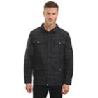 Men's Mountain And Isles Camo Puffer Shirt Jacket, Size: Large, Blue (navy)