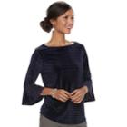 Women's Apt. 9&reg; Bell Sleeve Top, Size: Xl, Dark Blue