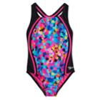 Girls 7-16 Speedo Tie-dye Colorblock One-piece Swimsuit, Size: 10, Oxford