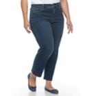 Plus Size Croft & Barrow&reg; Vented Ankle Jeans, Women's, Size: 18 W, Blue