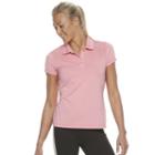 Women's Fila Sport&reg; Laser Cut Short Sleeve Polo, Size: Xs, Med Pink