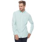 Men's Sonoma Goods For Life&trade; Flexwear Classic-fit Oxford Stretch Button-down Shirt, Size: Xl, Turquoise/blue (turq/aqua)