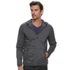 Men's Marc Anthony Slim-fit Mixed Media Hoodie, Size: Small, Dark Grey