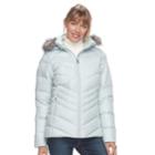 Women's Columbia Icy Heights Hooded Down Puffer Jacket, Size: Large, Med Grey