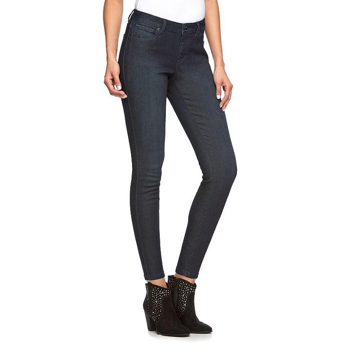 Women's Jennifer Lopez Skinny Jeans, Size: 0 T/l, Dark Blue