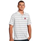 Men's Antigua North Carolina State Wolfpack Deluxe Striped Desert Dry Xtra-lite Performance Polo, Size: Small, Natural