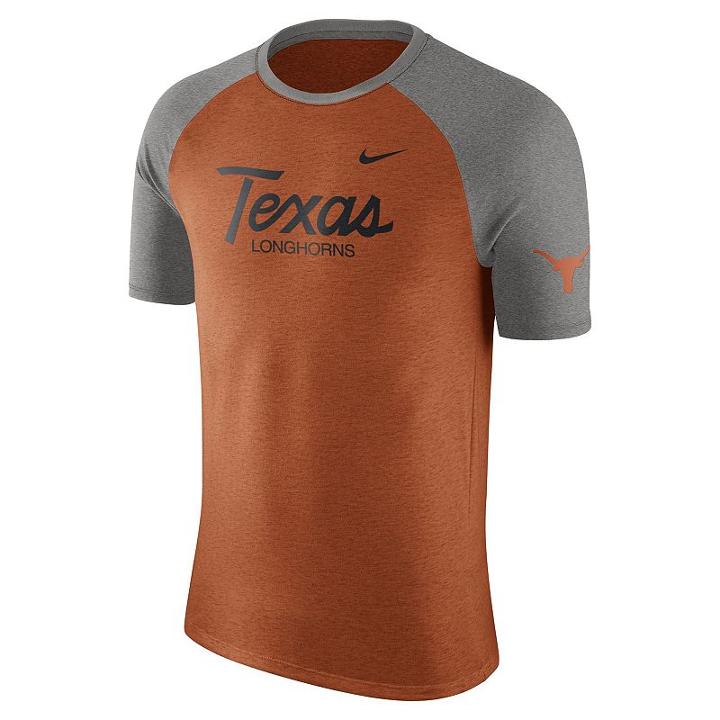 Men's Nike Texas Longhorns Script Raglan Tee, Size: Large, Ovrfl Oth