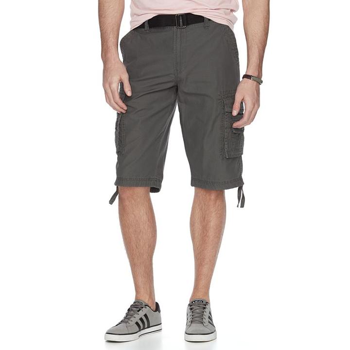 Men's Unionbay Solid Cargo Shorts, Size: 38, Dark Beige